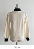 Tilla Layered Color Matching Pearl Lace Polar Knit
