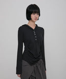 Asymmetrical Draped Hoodie