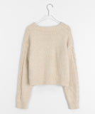 Ryuta Pocket Crop Wool Boucle Cardigan