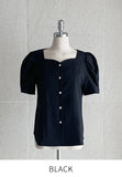 Livel Heart Neck Puff Blouse