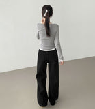 Loose Wide Span Banding Cotton Pants