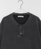 [unisex] Mitlo Henryneck Pigment Over Short Sleeve Tee
