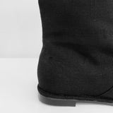 Beuan linen open toe flip flops sandal boots