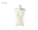 Jed Off-Shoulder Shirring T-shirt