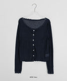Barimi Lace Ribbed U-Neck Summer Cardigan