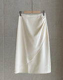 Natale Pin Tuck Shirring Wrap Skirt
