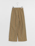 Inne Stripe Banding Wide Linen Pants