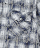 BLEACHED RAW-CUT CHECK SHIRT