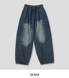 Peter Washing Balloon Cargo Denim Pants