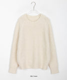 Temped boucle wool round knit