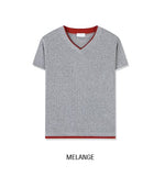 Ladies Layered V-Neck Short Sleeve T-Shirt