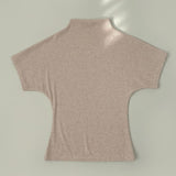 Luxurious Mood Half-Neck Span Slim Fit Short Sleeve T-shirt