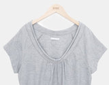 Shutin Big Dot Off-Shoulder Short Sleeve T-Shirt