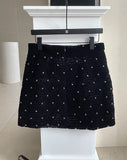 Gnut Frill Velvet Jacket Skirt Set