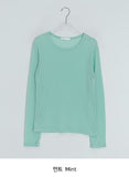 Mejini Color Tencel Basic Long Sleeve Tee