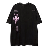 Butterfly Printed Over Short Sleeve T-Shirt
