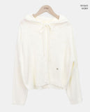 Mamel Punching Hooded Knit Cardigan
