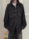 Holden Side Pintuck Washing Denim Long Wide Pants