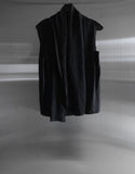 Raven Scarf Blouse Two-Piece Set