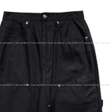 Flame embroidery carpenter pants