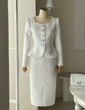 Anibelle Heartneck Tweed Peplum Jacket