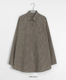 [BAONHAUS] Timmy Vintage Check Boxy Over Shirt