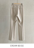 Wittery Side Adjust Brushed Bootcut Slacks