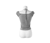 Cowl Layered Halter Ribbon T-Shirt