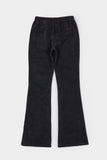 Velour straight banding pants