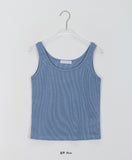 Saruya Color Basic Ribbed Sleeveless