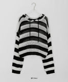 Larina Stripe Summer Hood Knit