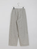 [unisex] Necket linen stripe banding pants