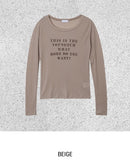 More Lettering See-Through Long-Sleeved