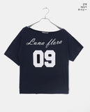 Rune Boatneck One Off-Shoulder Printed Short Sleeve T-Shirt