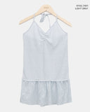 Haju Lace Layered Long Halter Sleeveless