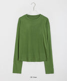 Yoni Color Plain Long Sleeve Tee