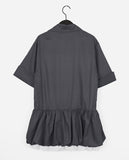 Somel Double Layered Short Sleeve Mini Shirt One Piece