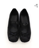 Sharon balletcore ribbon satin flat shoes