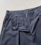 Chev Stripe Pintuck Wide Slacks