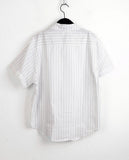 Index Stripe Rollup Collar Short Sleeve Shirt