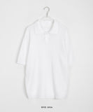 [unisex] Panky Summer Boucle Collar Short Sleeve Knit
