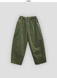 Unisex basic cotton tapered pants