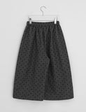 Andel Wool Banding Dot Bermuda Pants