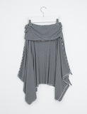 Woots Stripe Folding Layered Midi Skirt