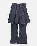 [Fake Layered] Luan Eyelet Layered Midi Skirt with Bootcut Pants