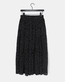 Apol Dot Frill Tiered Long Skirt