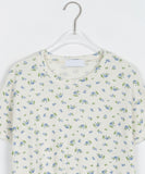 Jeleudi Flower Waffle Balloon Short Sleeve Tee