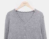 Pairing Frill V-Neck Knit Cardigan