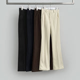 Corduroy Brushed Long Bootcut Banding Pants