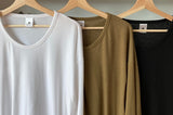 Loose Fit U Neck Long Sleeve Tee